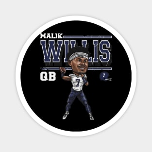 Malik Willis Tennessee Cartoon Magnet